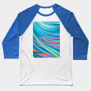 Blue Daylight Abstract Art Strands Baseball T-Shirt